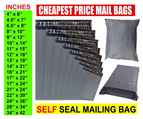 Grey mailing bags all - bags, sizes