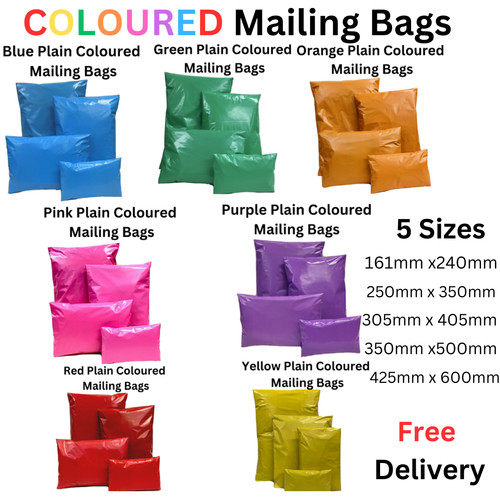 Coloured mailing bags - mailing, strong