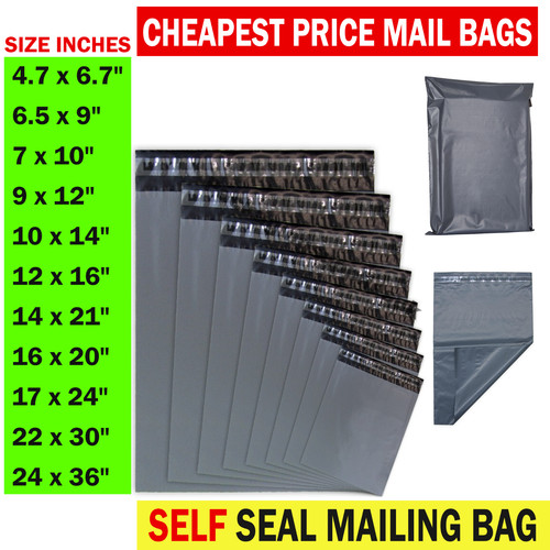 Grey mailing bags - grey,