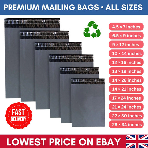Grey mailing bags - grey,