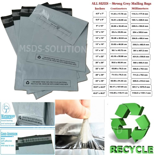 100 recycled postal bags - recycled,