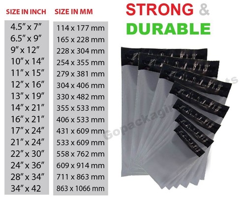 Grey mailing bags strong - grey,