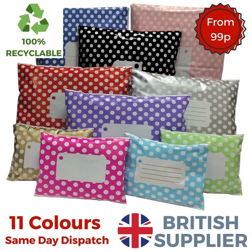 Polka dot mailing bags - polka,