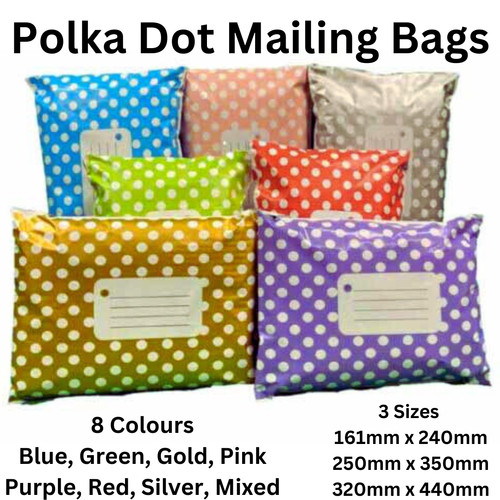 Polka dot mailing bags postage - polka,